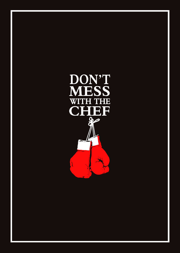 Don't Mess With the Chef & BBQ Rules tea towel