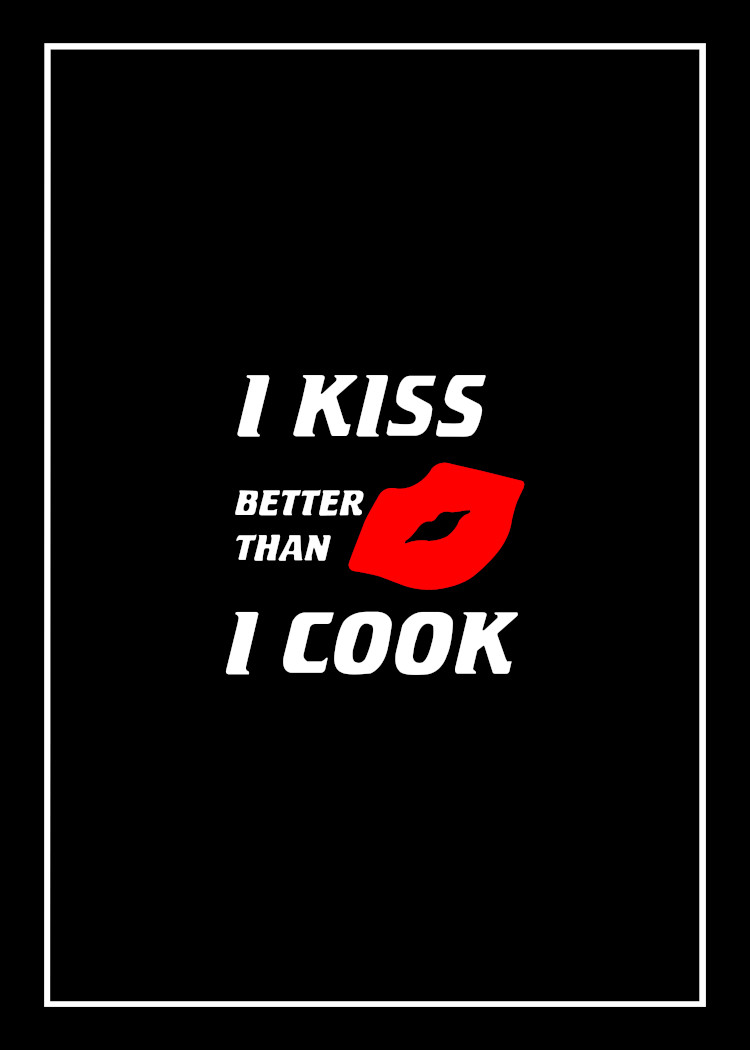 I Kiss Better Than I Cook & BBQ Rules Tea Towel