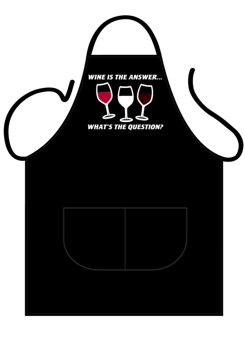 Wine Is The Answer, What's The Question Apron